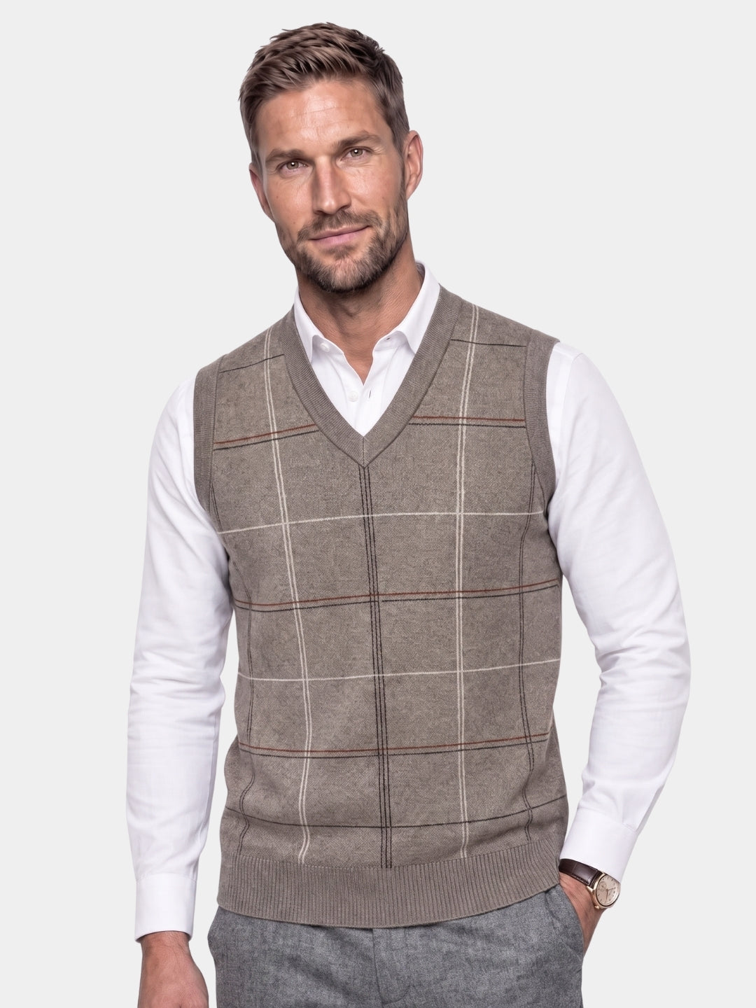 Gilet Academic in maglia a quadri - Aurelio Club