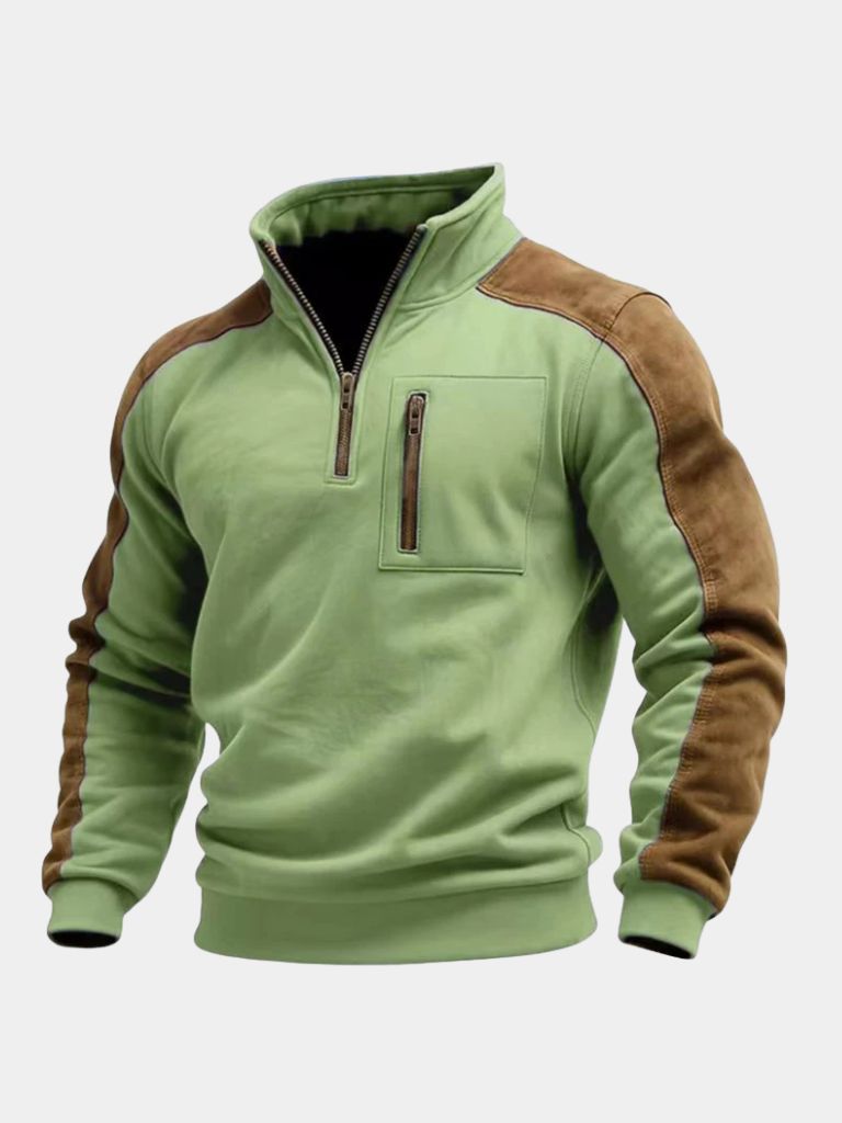 Pullover Urban Explorer a collo alto con zip corta - Aurelio Club