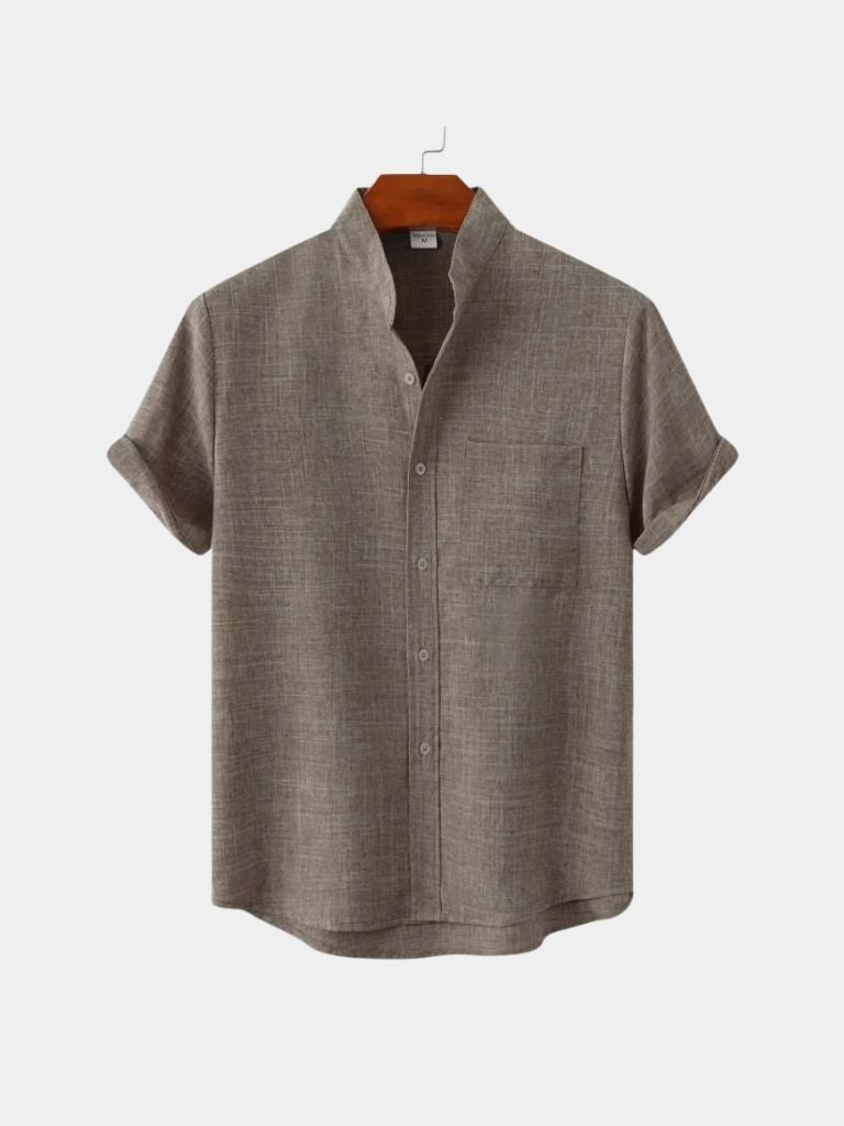 Camicia in lino a maniche corte Resort - Aurelio Club