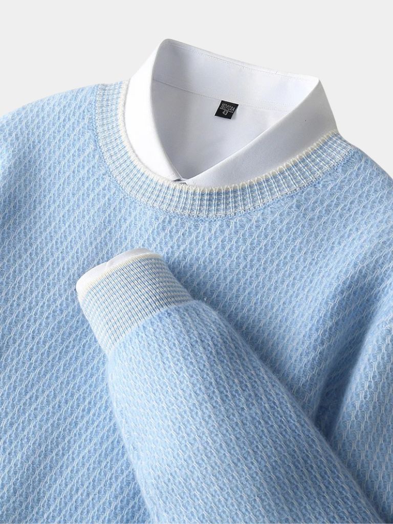 Pullover Skyline girocollo in cashmere - Aurelio Club