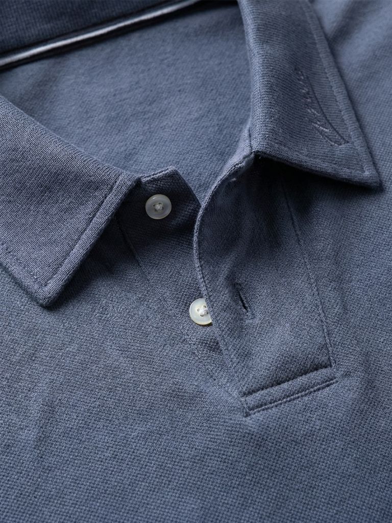 Polo Linear in misto cotone con motivo geometrico - Aurelio Club