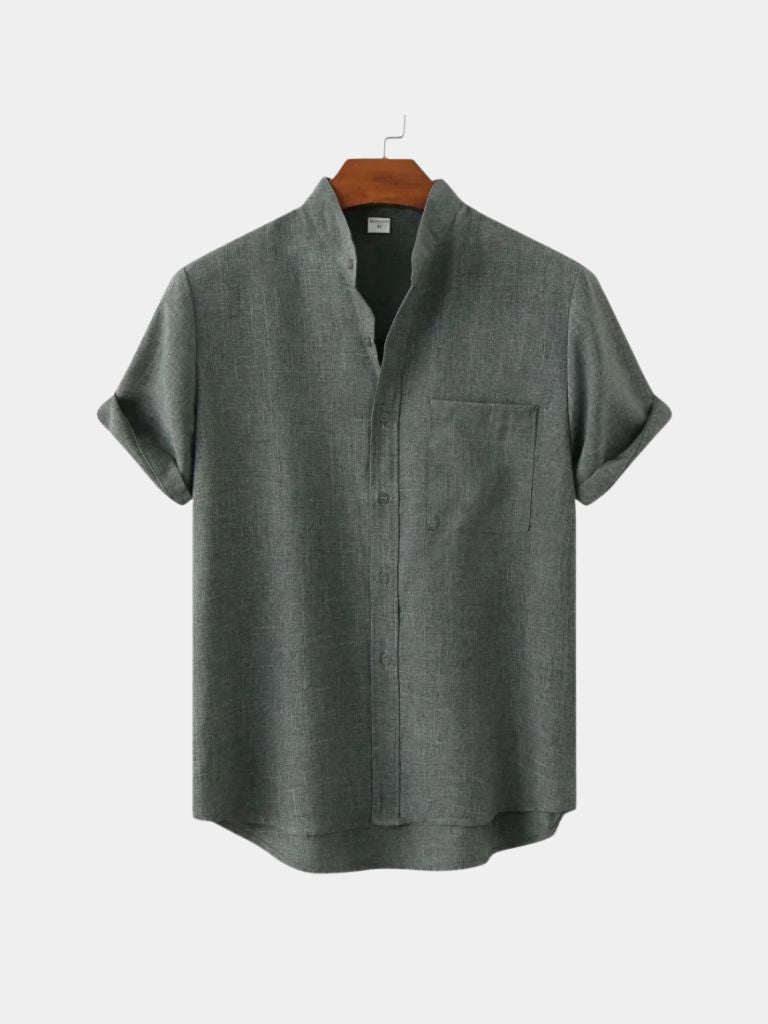 Camicia in lino a maniche corte Resort - Aurelio Club