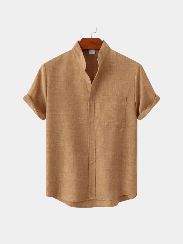 Camicia in lino a maniche corte Resort - Aurelio Club