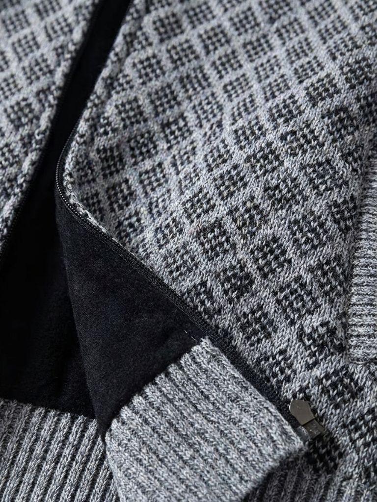 Cardigan jacquard con bottoni - Aurelio Club