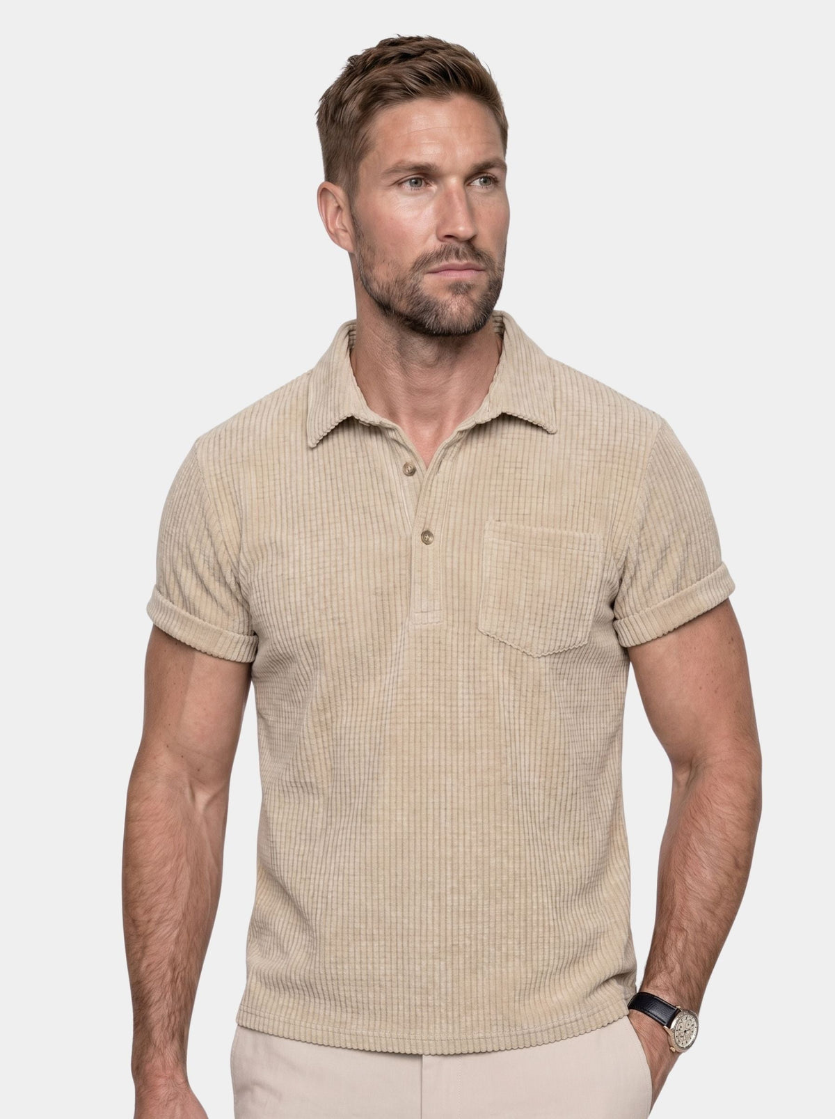 Camicia a maniche corte con lavorazione a rilievo - Aurelio Club
