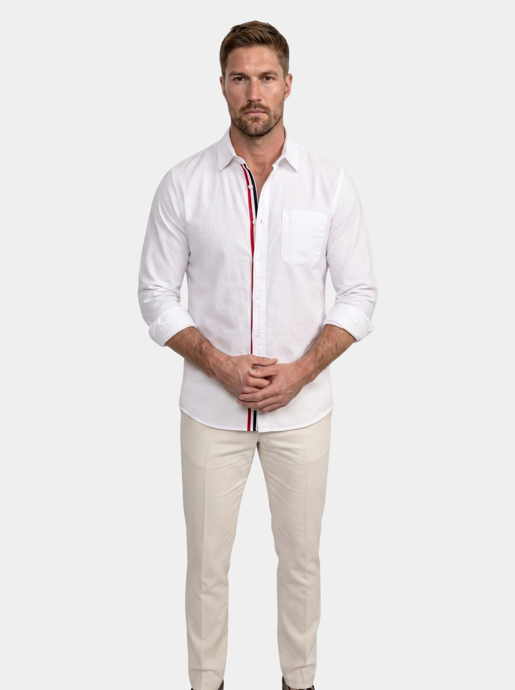 Camicia Vincenzo in lino a maniche lunghe - Aurelio Club