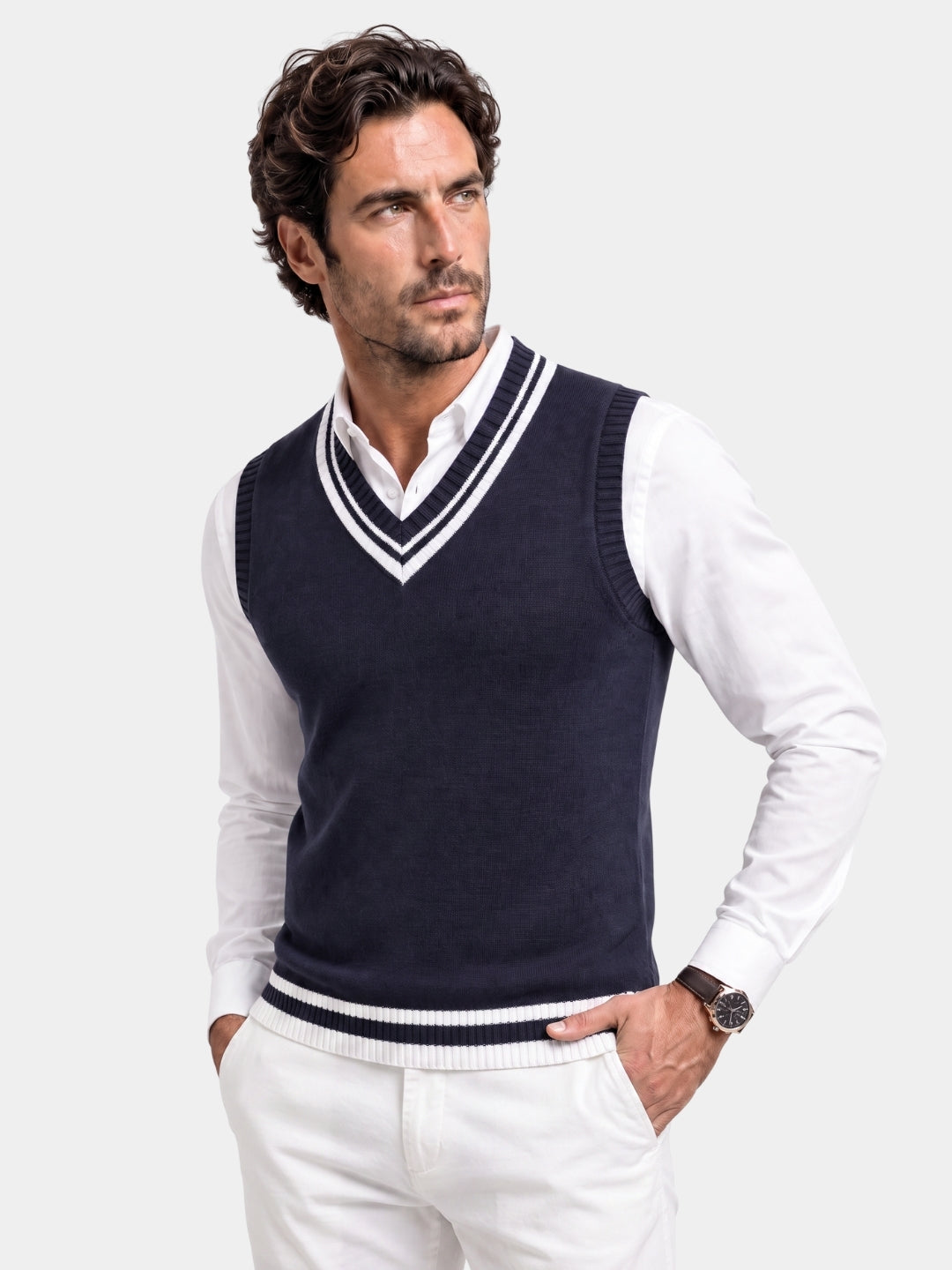 Gilet in maglia d'ispirazione classica - Aurelio Club