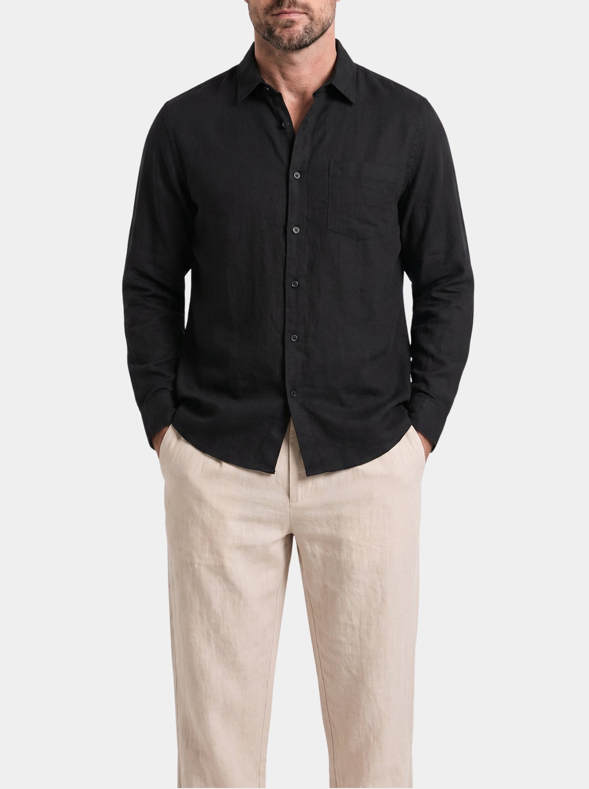 Completo Noire con camicia, pantaloni e mocassini - Aurelio Club
