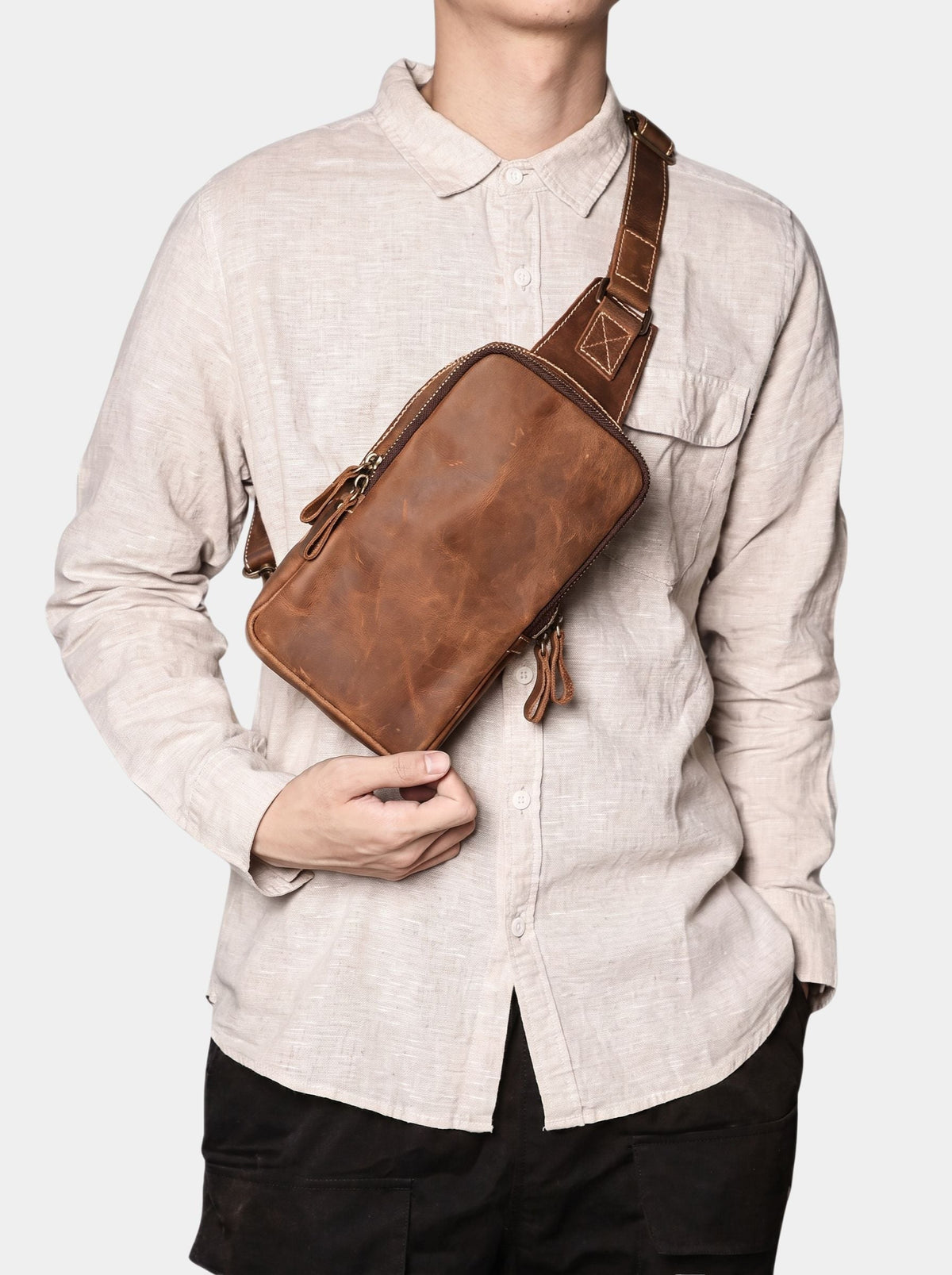 Borsa Vanguard in pelle - Aurelio Club