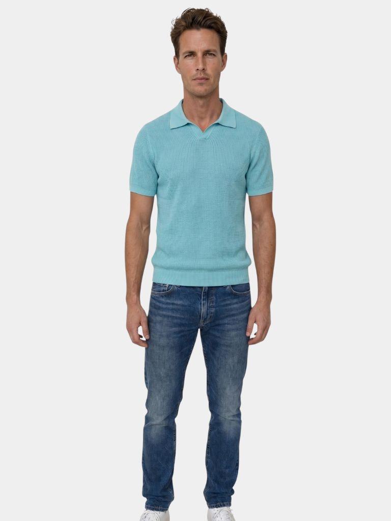Polo in maglia senza bottoni - Aurelio Club