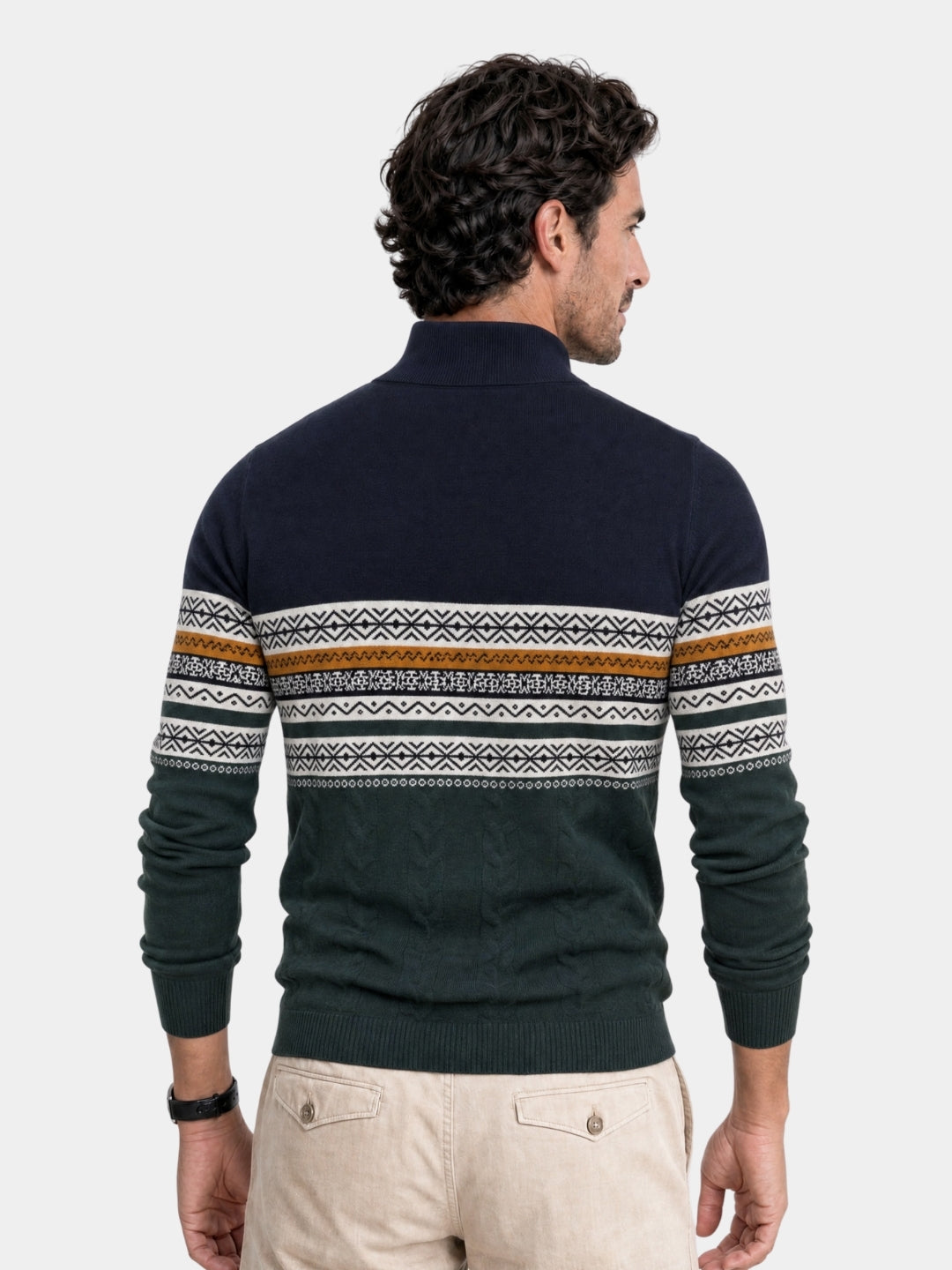 Pullover in maglia con mezza zip - Aurelio Club