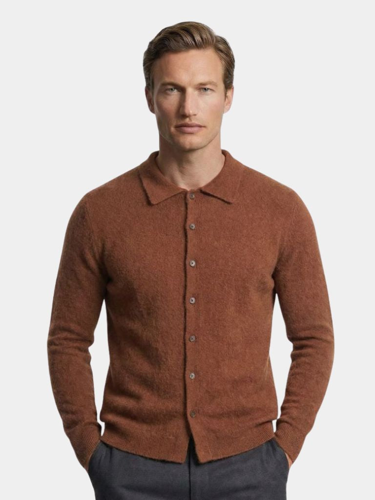 Cardigan con collo polo - Aurelio Club