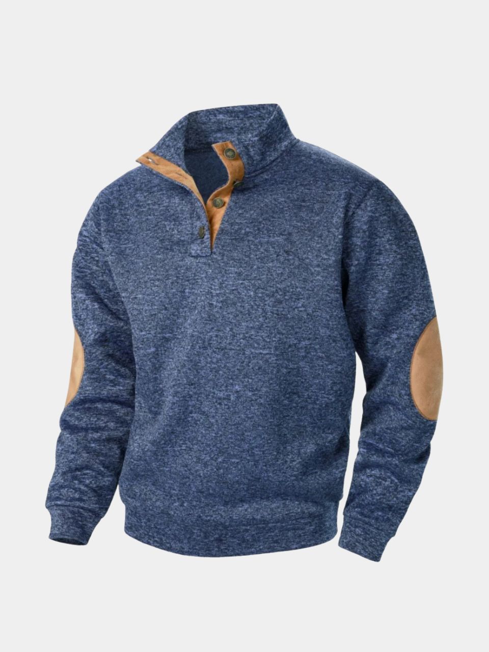 Pullover Lucien a collo alto con toppe ai gomiti - Aurelio Club