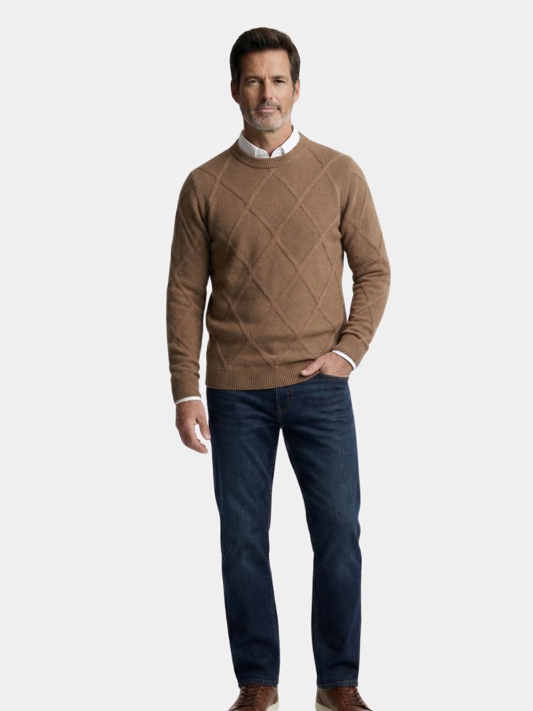 Pullover girocollo in cashmere a rombi Blanchet - Aurelio Club