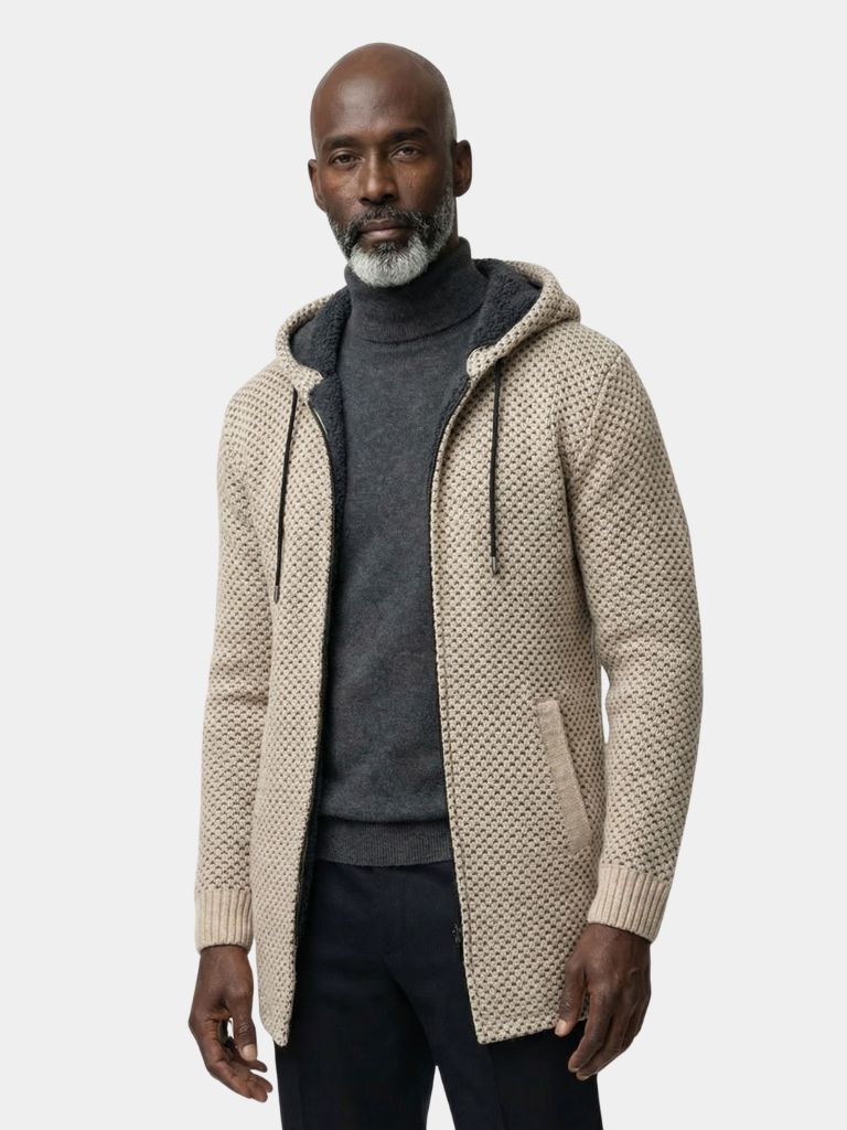 Cappotto Lugano in maglia con cappuccio - Aurelio Club
