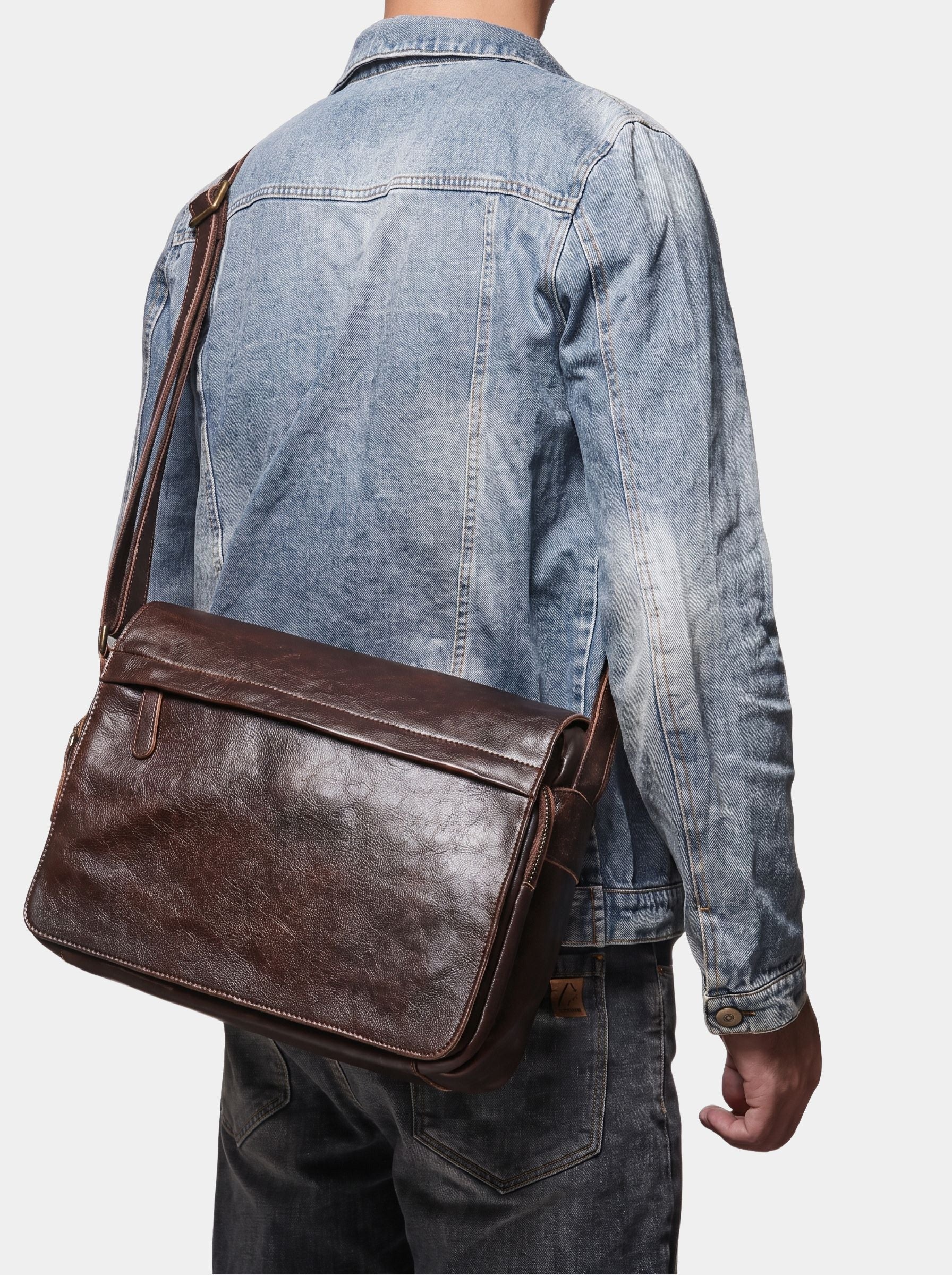 Borsa messenger in pelle - Aurelio Club