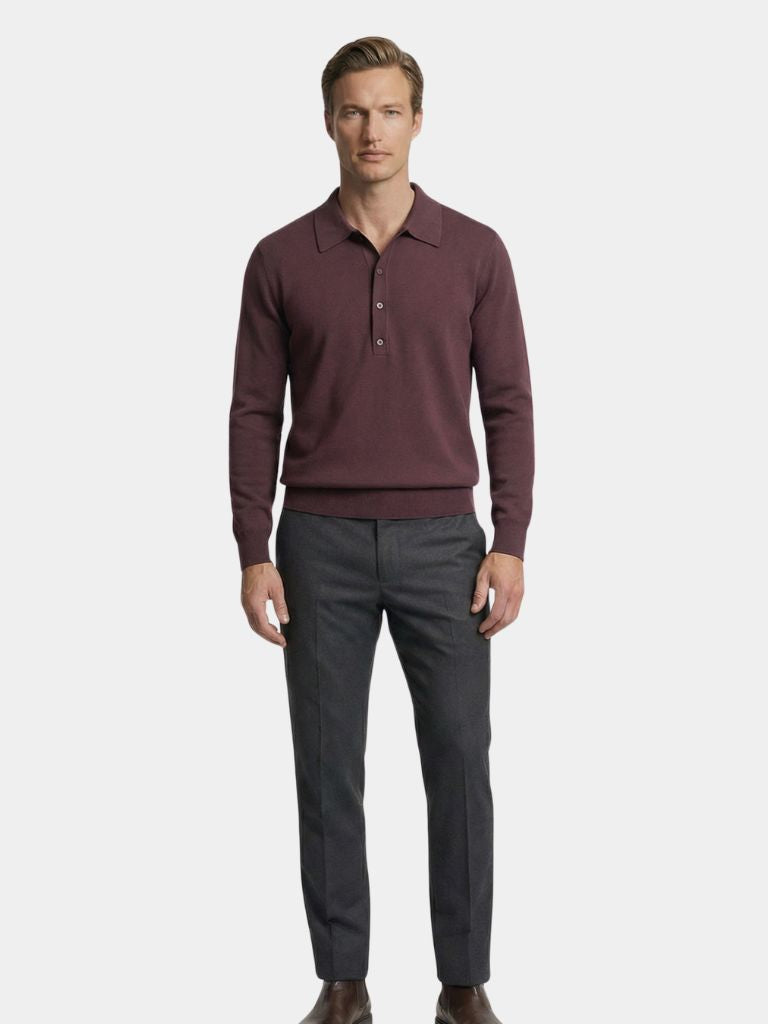 Pullover in maglia con colletto polo - Aurelio Club