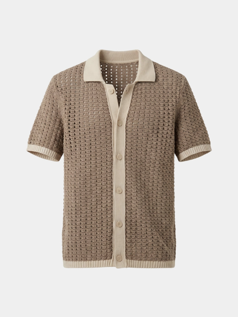Camicia a maniche corte con pannelli - Aurelio Club