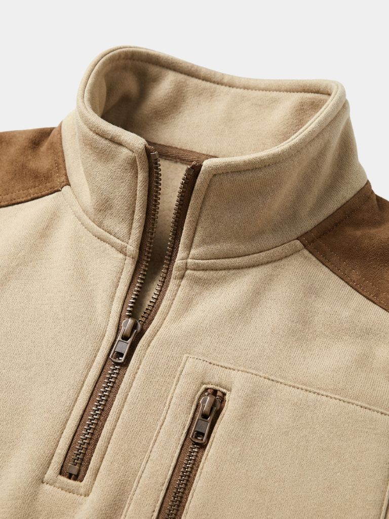 Pullover Urban Explorer a collo alto con zip corta - Aurelio Club
