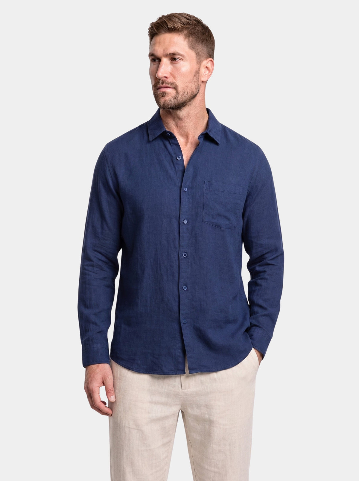 Completo Marino con camicia, pantaloni e mocassini - Aurelio Club