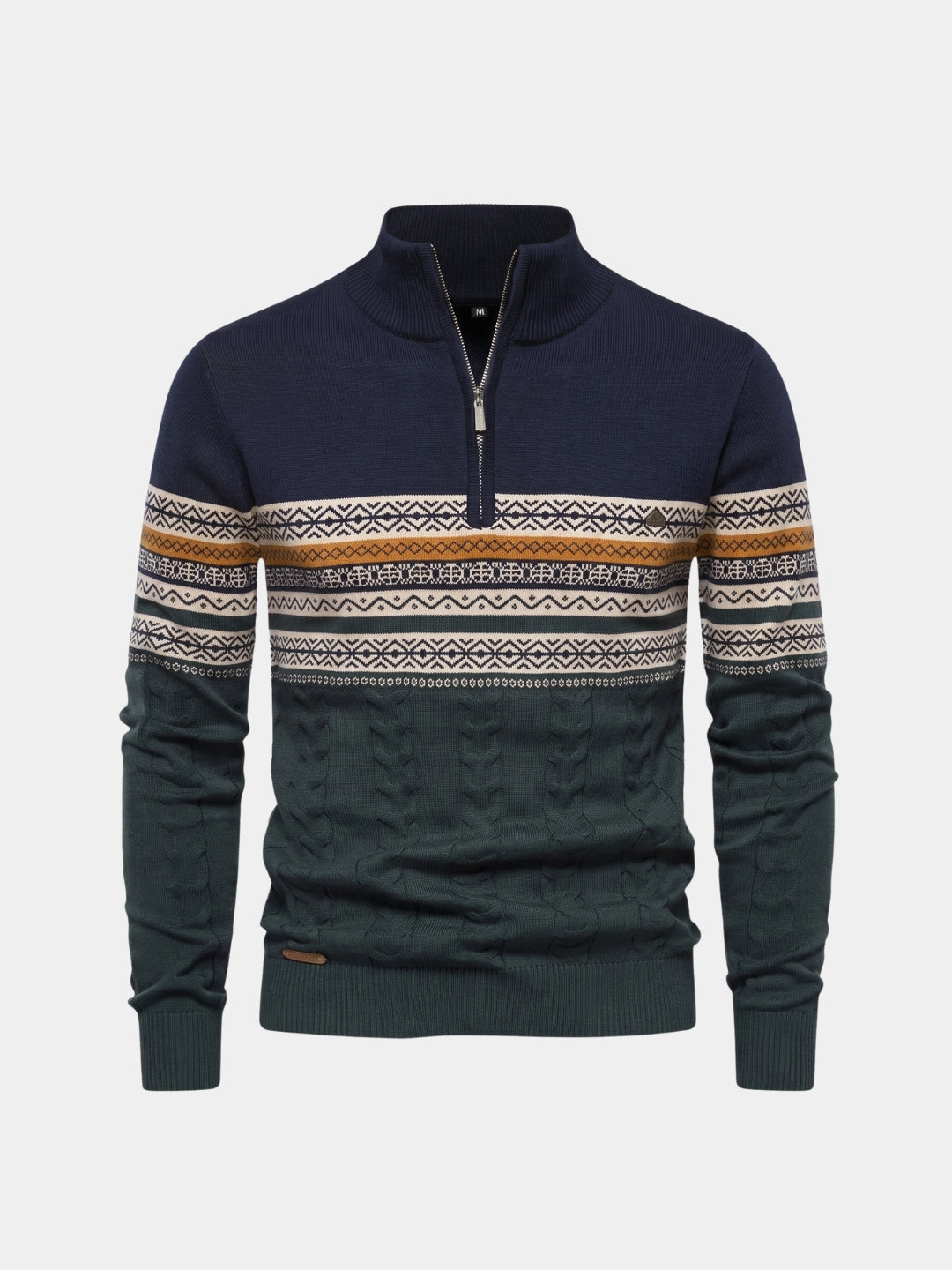 Pullover in maglia con mezza zip - Aurelio Club