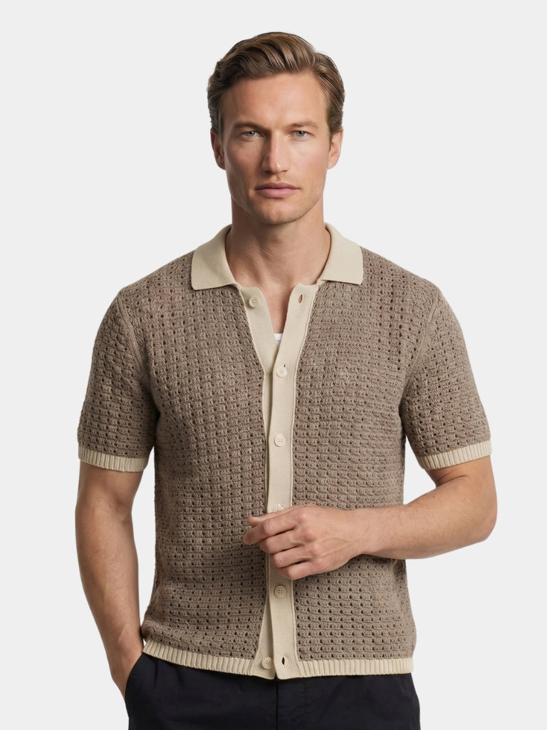 Camicia a maniche corte con pannelli - Aurelio Club