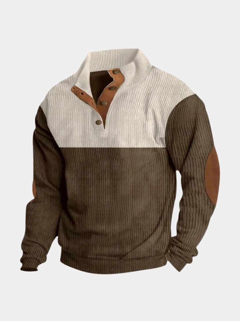 Pullover a collo alto in velluto a coste - Aurelio Club