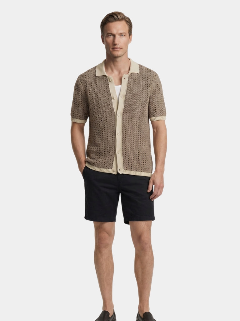 Camicia a maniche corte con pannelli - Aurelio Club