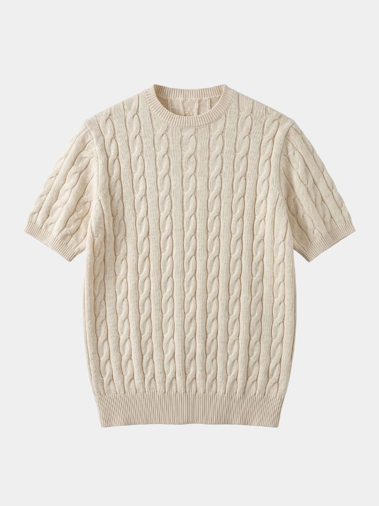 T-shirt in misto cotone con motivo a losanghe - Aurelio Club