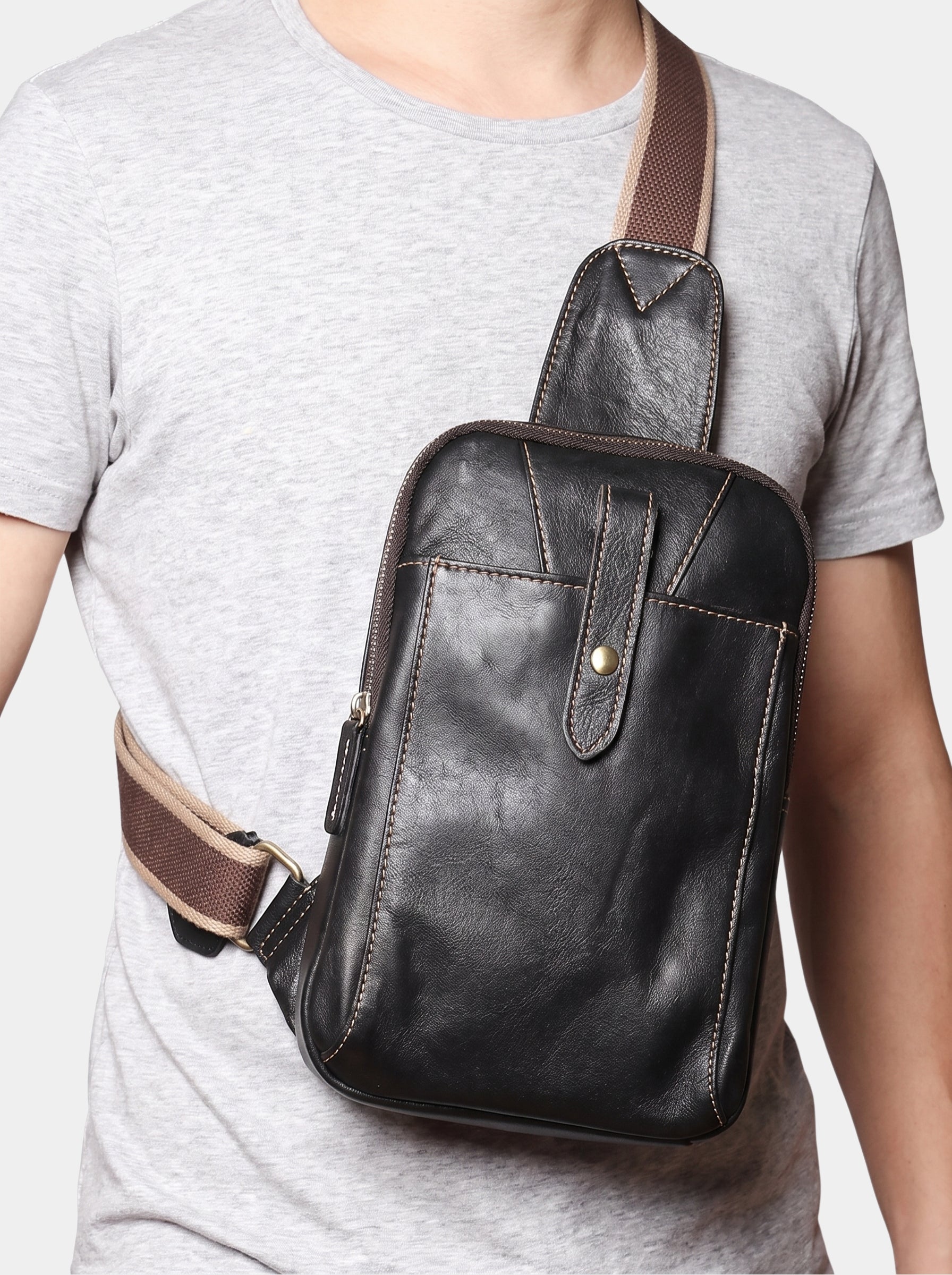 Borsa in pelle a tracolla Minimal - Aurelio Club