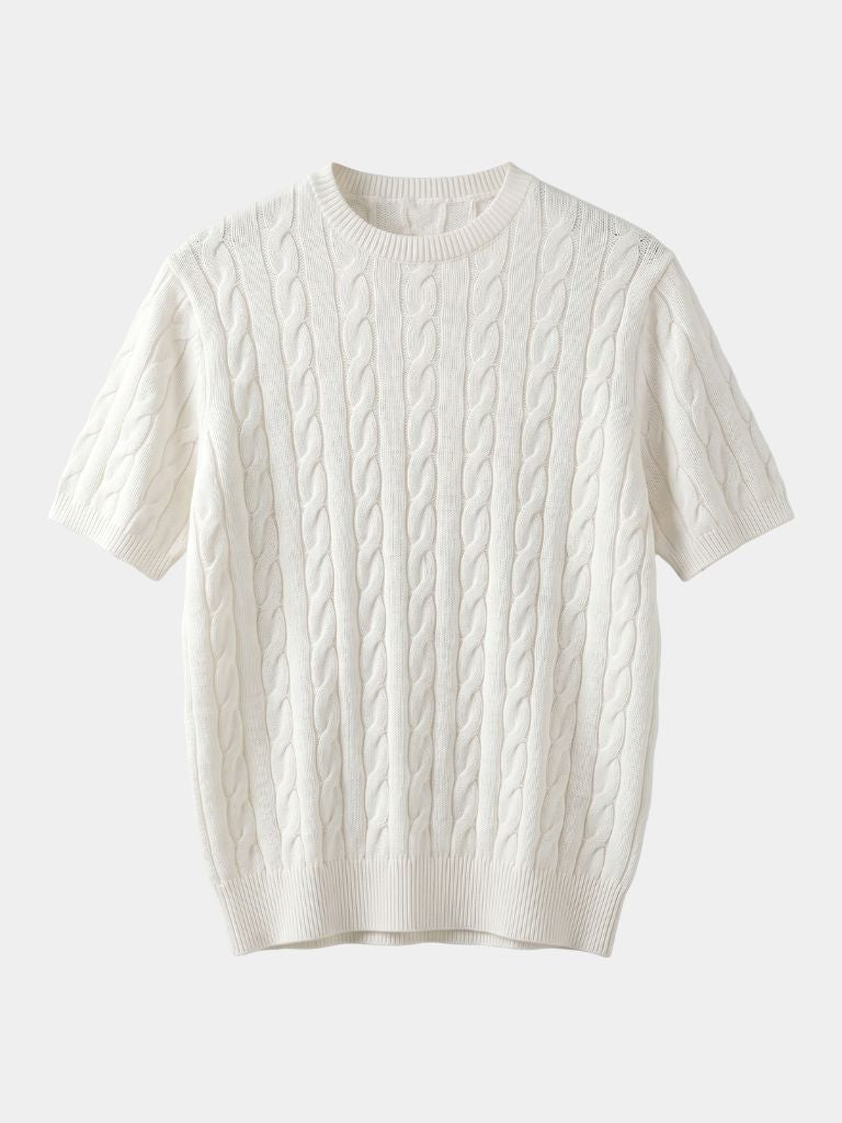 T-shirt in misto cotone con motivo a losanghe - Aurelio Club