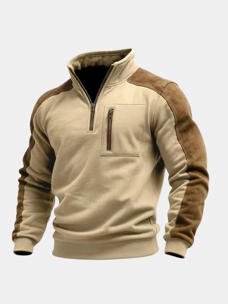 Pullover Urban Explorer a collo alto con zip corta - Aurelio Club