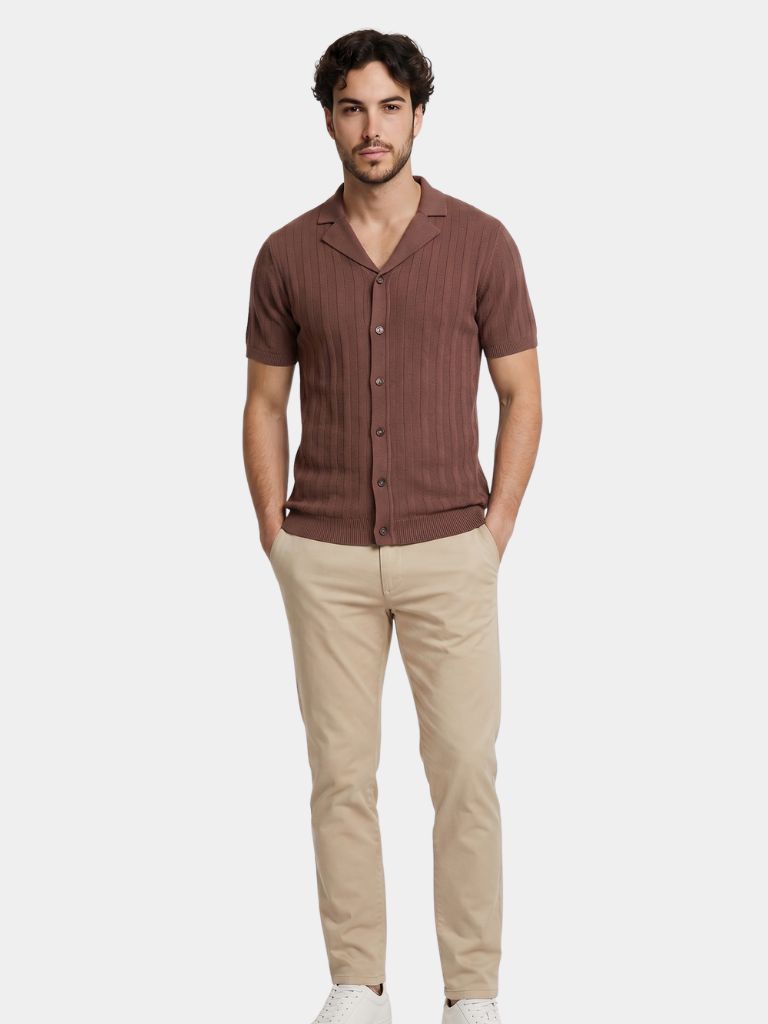 Camicia in maglia con collo aperto Heritage - Aurelio Club