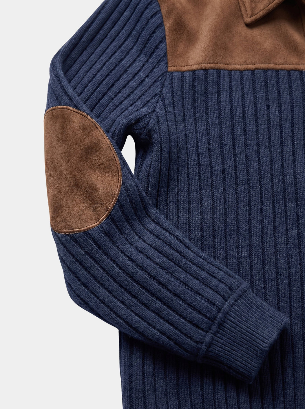 Pullover Camborne con mezza zip e toppe ai gomiti - Aurelio Club