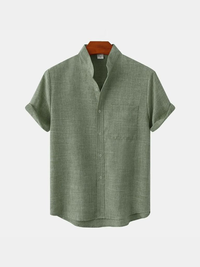 Camicia in lino a maniche corte Resort - Aurelio Club