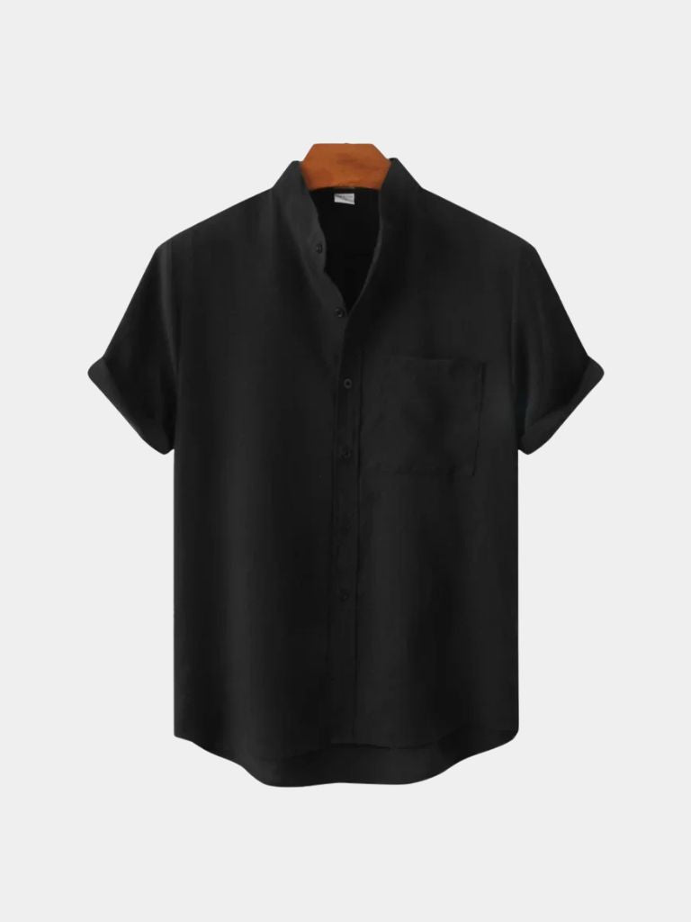 Camicia in lino a maniche corte Resort - Aurelio Club