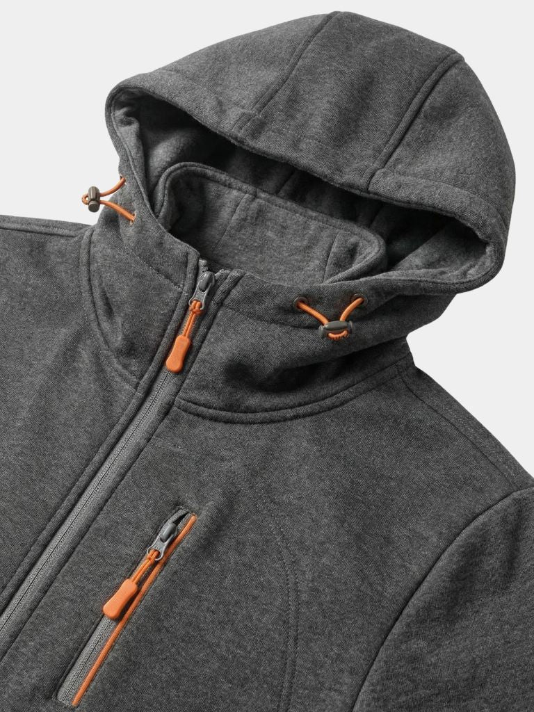 Felpa Outland con cappuccio, zip e tasche - Aurelio Club