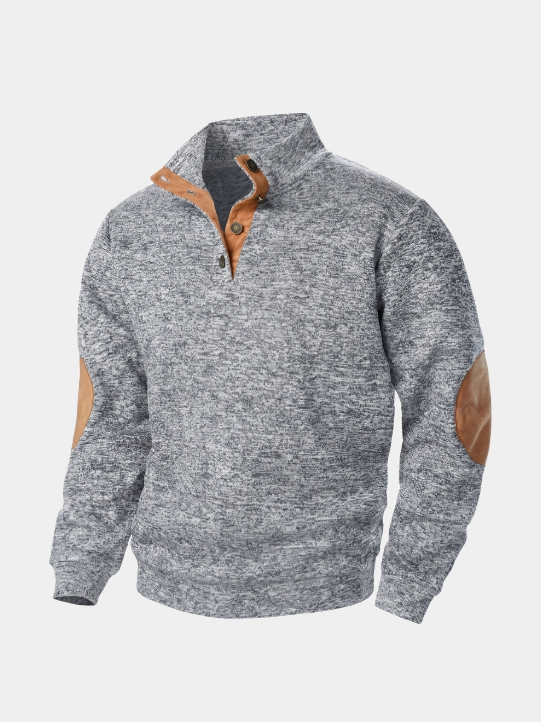 Pullover Lucien a collo alto con toppe ai gomiti - Aurelio Club