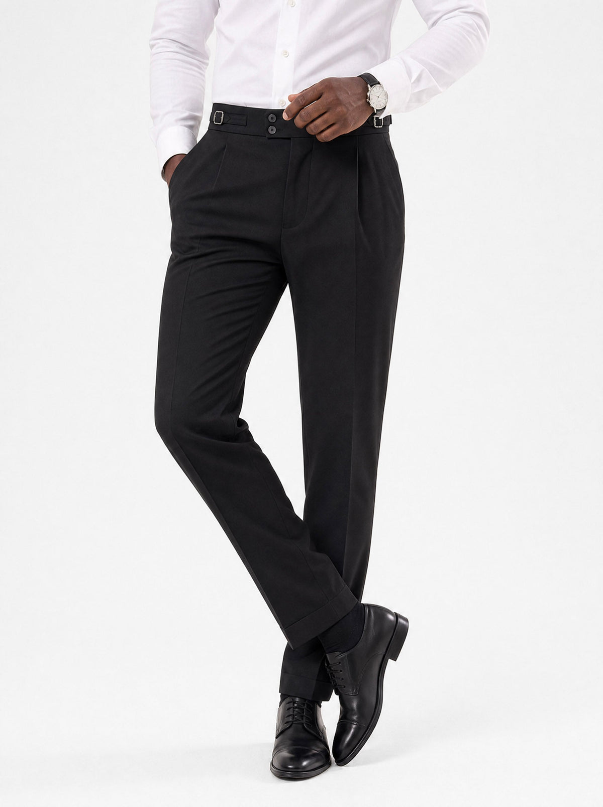 Pantaloni con vita elasticizzata e regolatori laterali - Aurelio Club