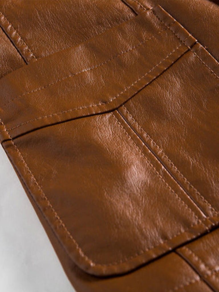 Giacca Bold Caramel in pelle - Aurelio Club