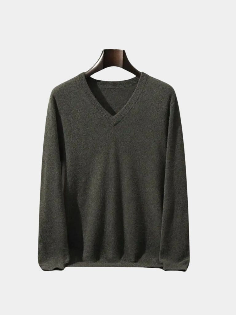 Maglia con scollo a V in lana e cashmere - Aurelio Club