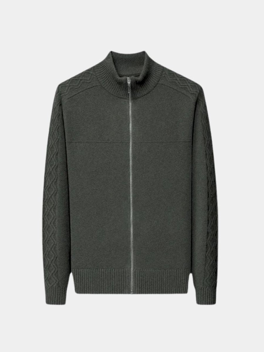 Maglia a collo alto con zip in misto cashmere - Aurelio Club