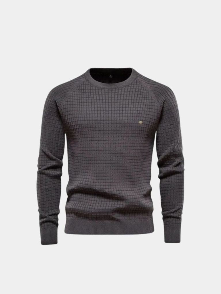 Maglia girocollo a maniche lunghe in misto cotone - Aurelio Club