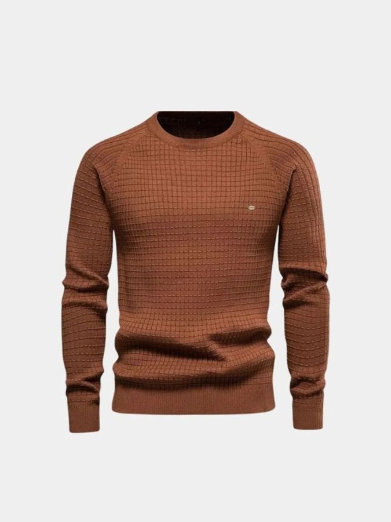 Maglia girocollo a maniche lunghe in misto cotone - Aurelio Club