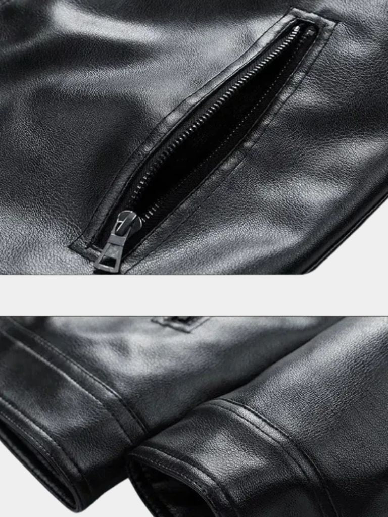 Giacca Denver in similpelle con zip - Aurelio Club