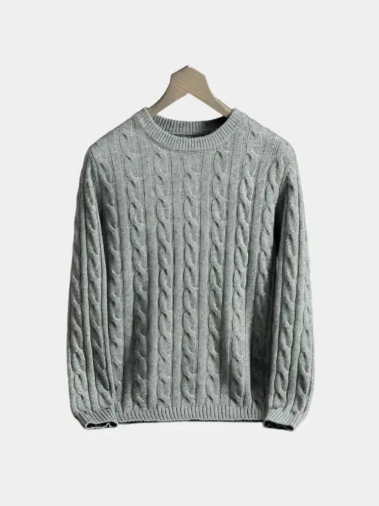 Pullover Essential in cashmere con lavorazione a trecce - Aurelio Club