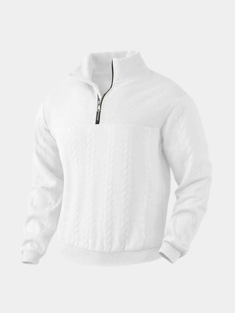 Pullover a collo alto con zip corta - Aurelio Club