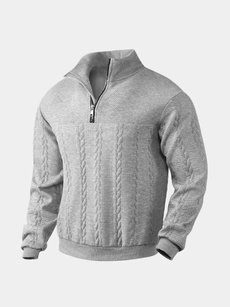 Pullover a collo alto con zip corta - Aurelio Club