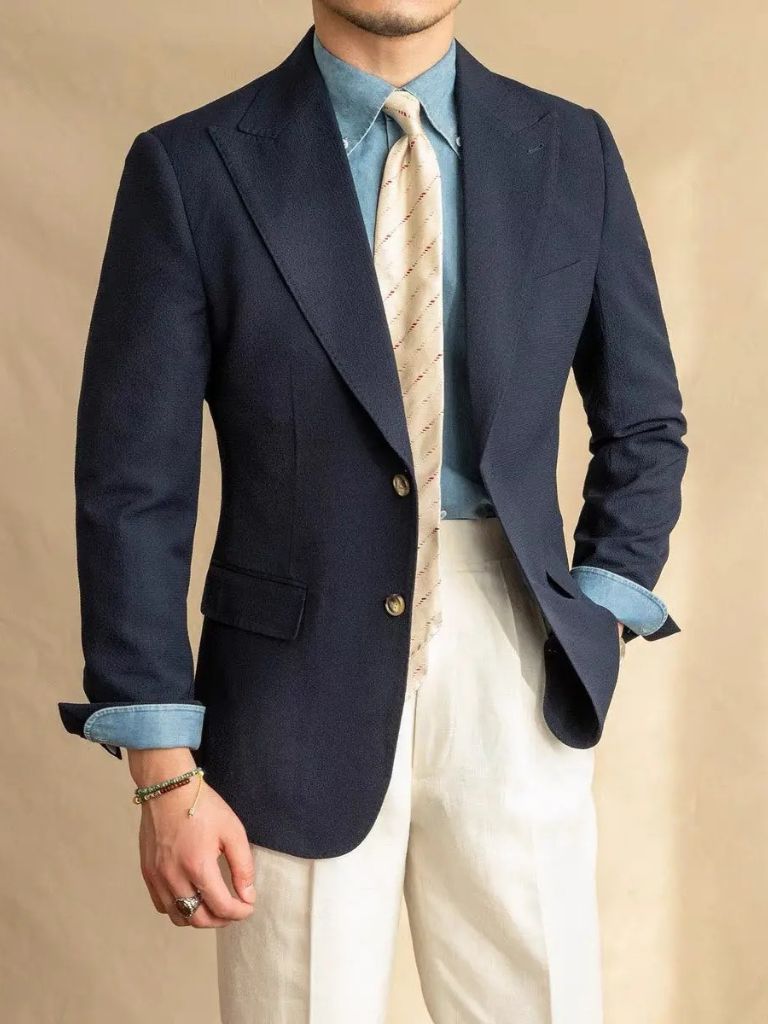 Blazer Nautical in seersucker - Aurelio Club