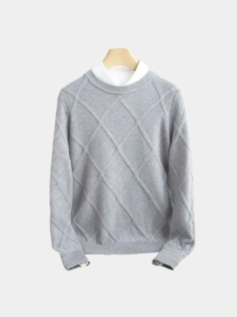 Pullover girocollo in cashmere a rombi Blanchet - Aurelio Club